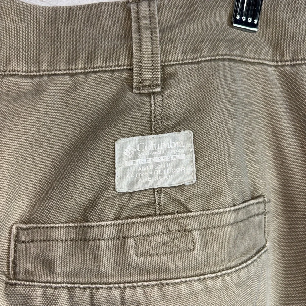 Mens Columbia Chino Shorts‎ Khaki Men's Size 38 Flat Front 10